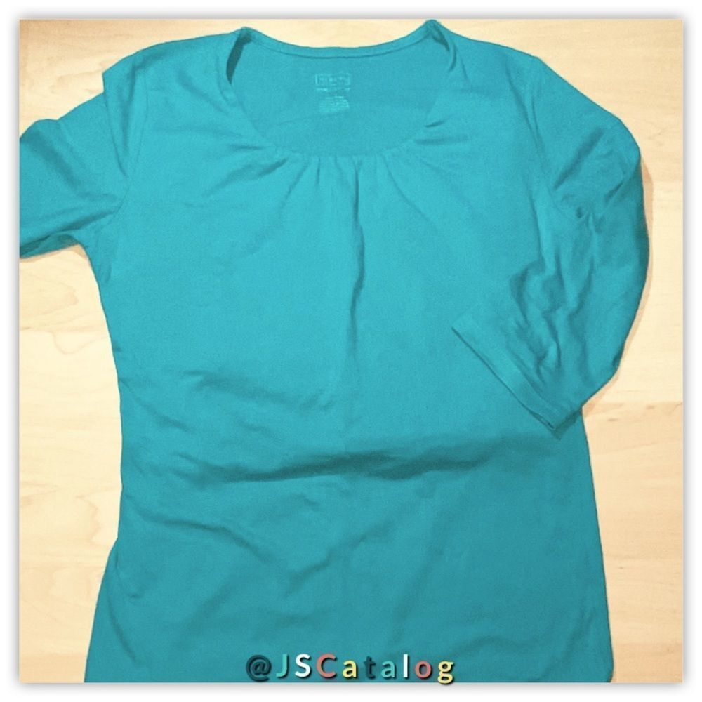Merona 3/4 Sleeves Crew Neck Cotton Basic Tee - S